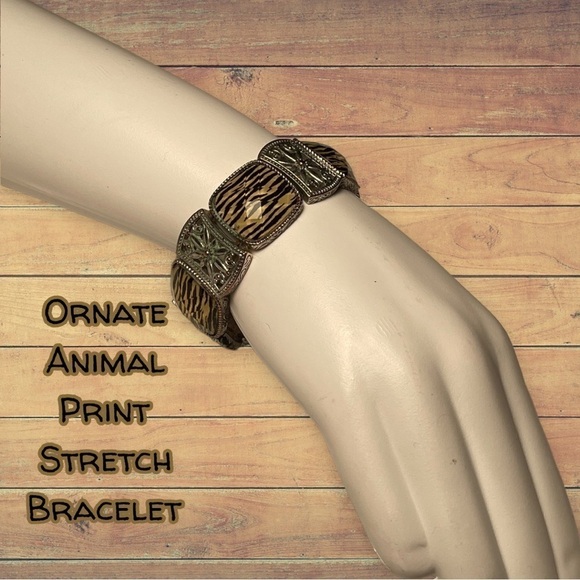 💍 Ornate Animal Print Stretch Bracelet (Tiger) - Picture 2 of 9